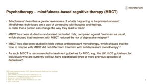 Psychotherapy – mindfulness-based cognitive therapy (MBCT)